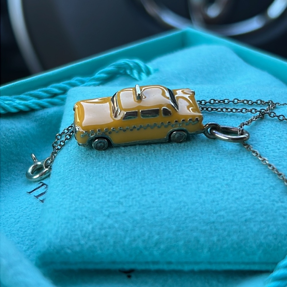 RARE Tiffany & Co. Taxi cab charm necklace
